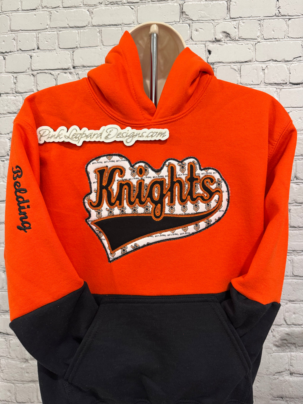 Belding Knights Double Stack Swoosh Appliqued Sweatshirt-Embroidered