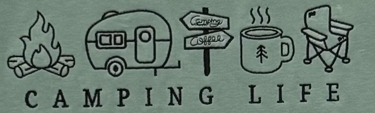 Camping life tshirt-Embroidered
