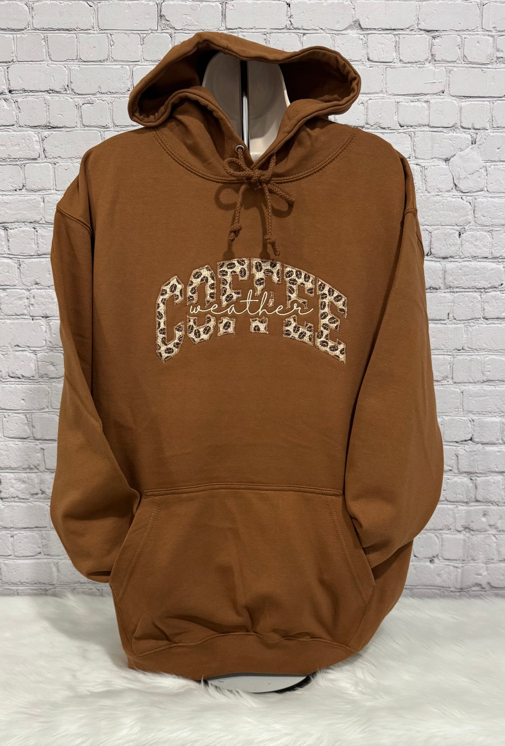 Coffee Weather Hooded Sweatshirt-Embroidered