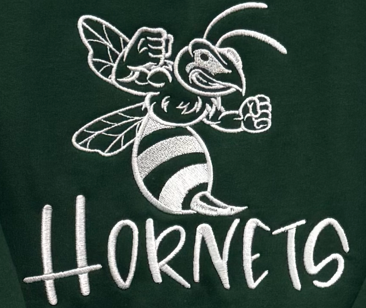 Central Montcalm Hornets Large Hornet Sweatshirt-Embroidered