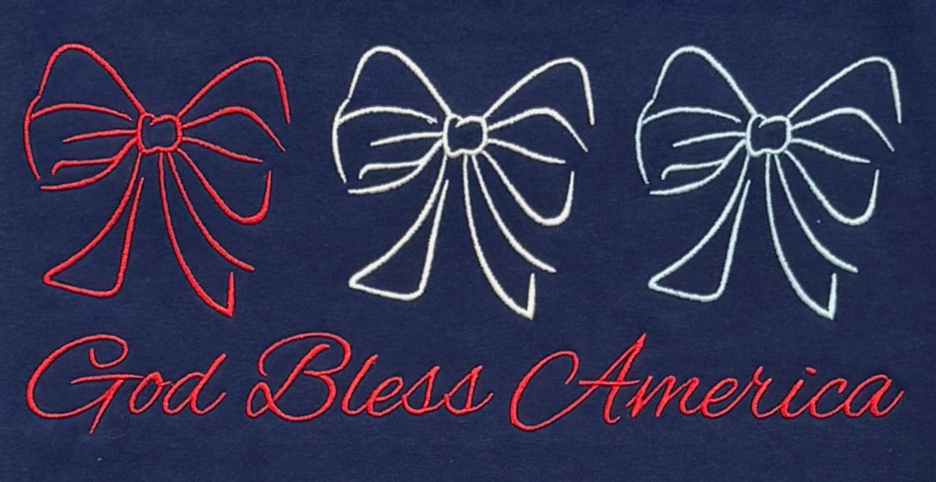 God Bless America Tshirt-Embroidered