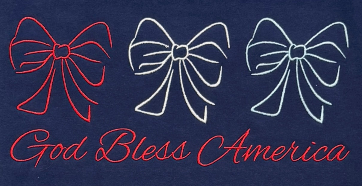 God Bless America Tshirt-Embroidered
