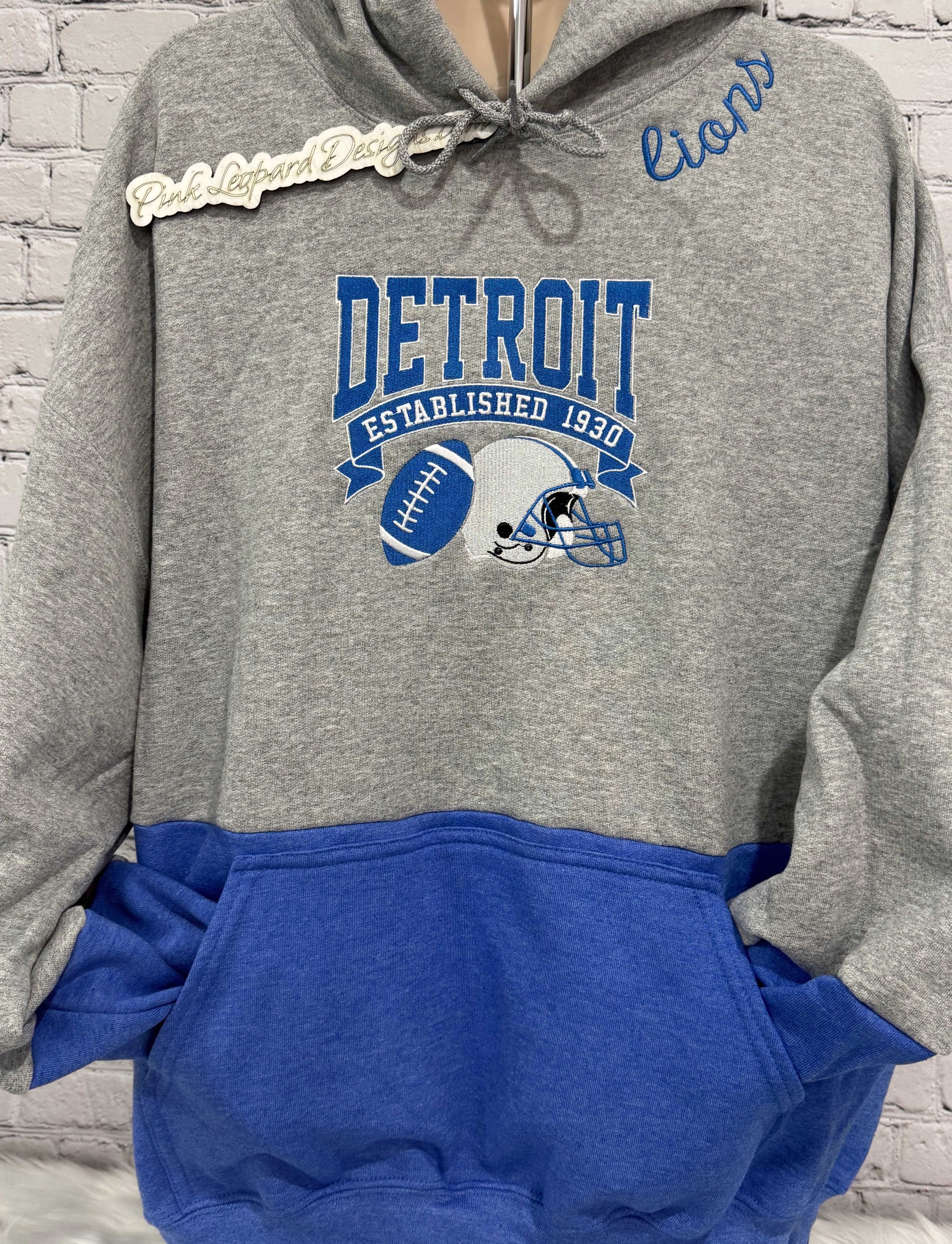 Lions Established 1930 Hooded Sweatshirt-Embroidered