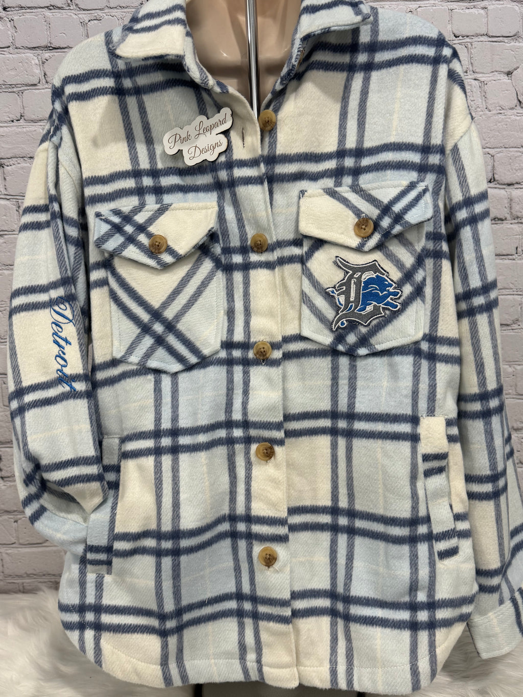 Lions Womens Shacket-Embroidered