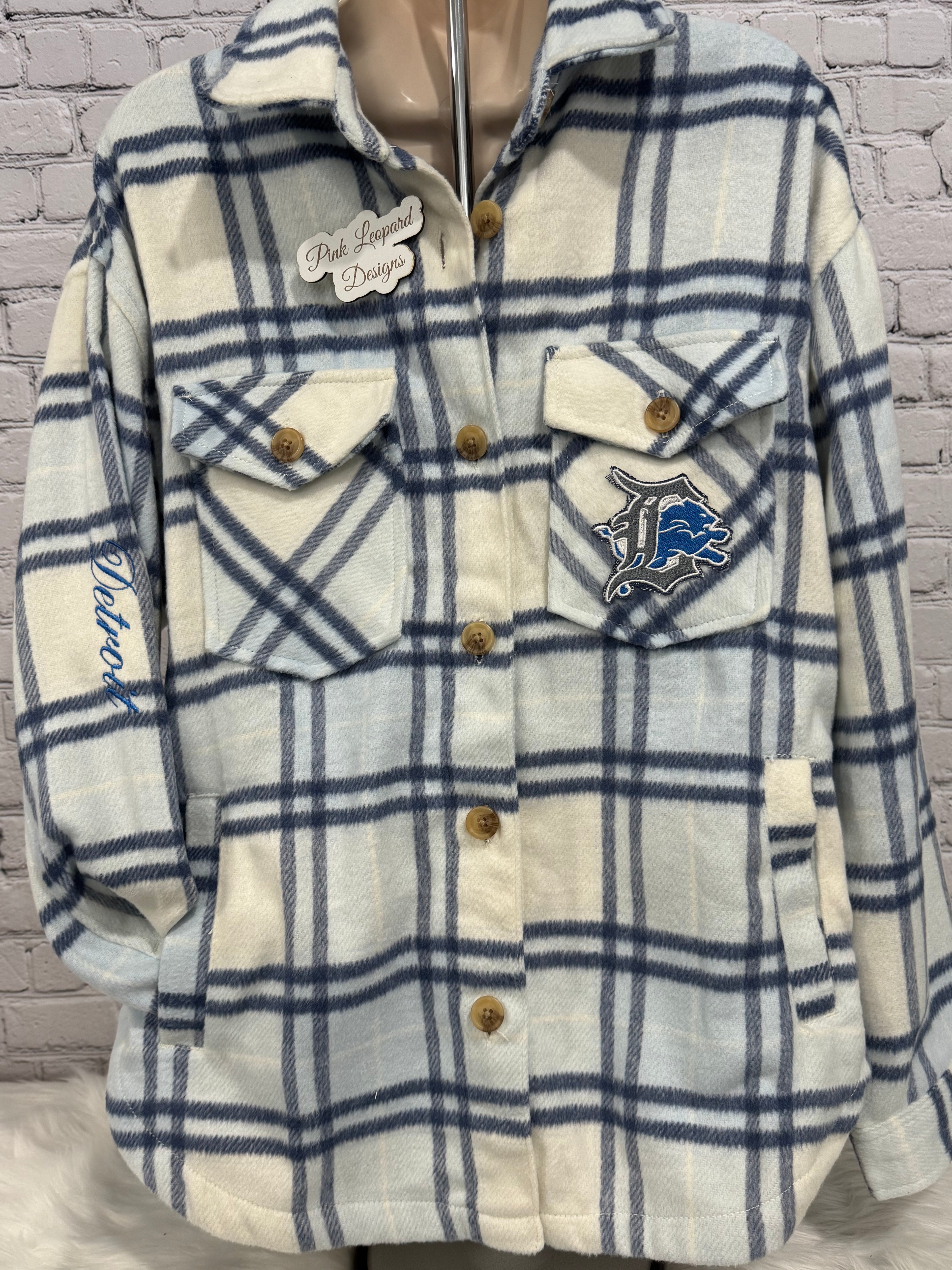 Lions Womens Shacket-Embroidered