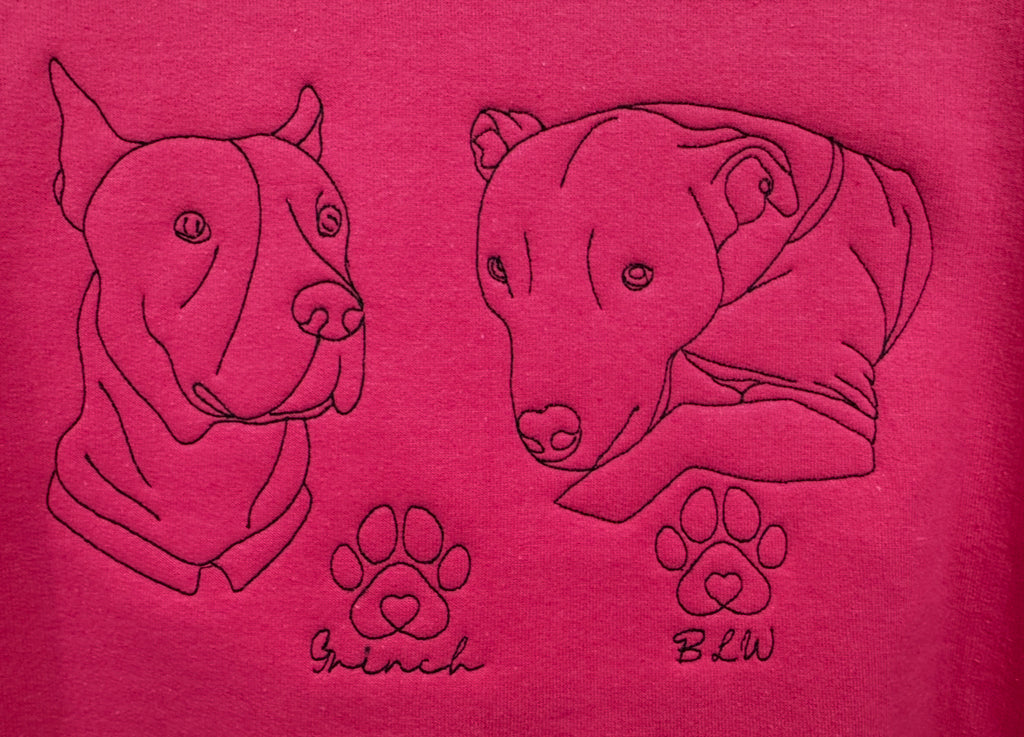 Pet Line Art Design-Embroidery File Only