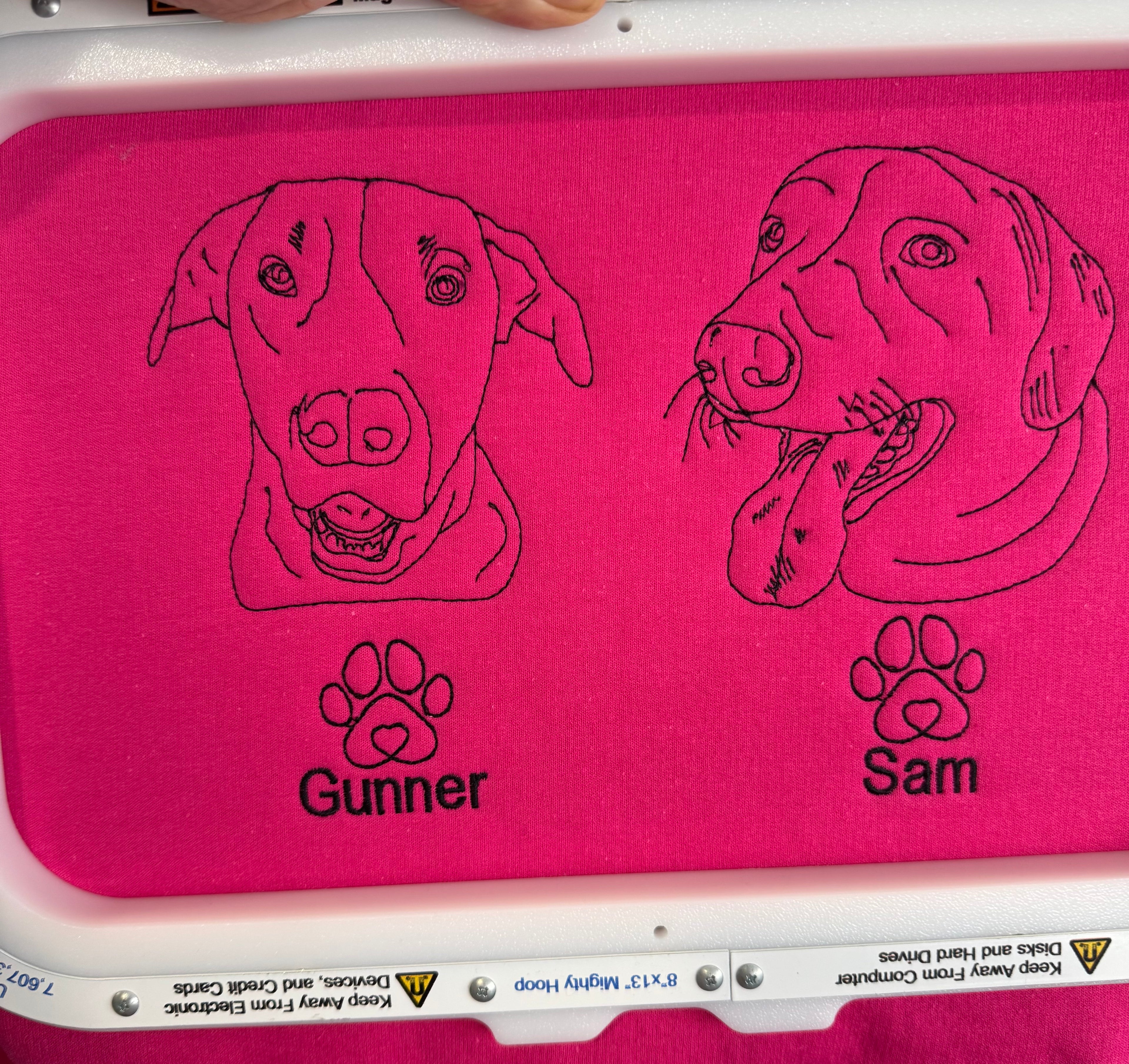 Pet Line Art Design-Embroidery File Only