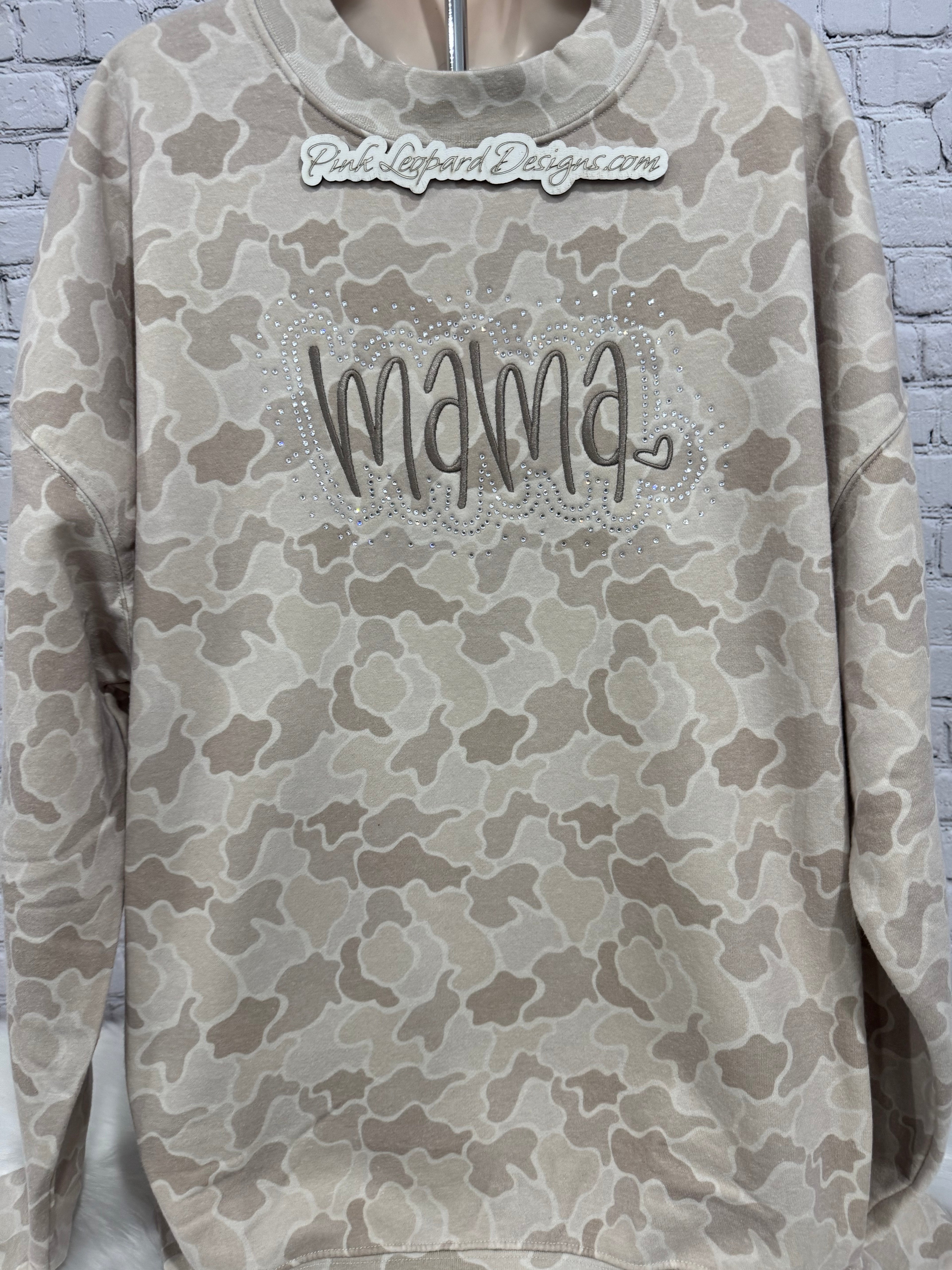 Mama Bling Crewneck Sweatshirt-Embroidered
