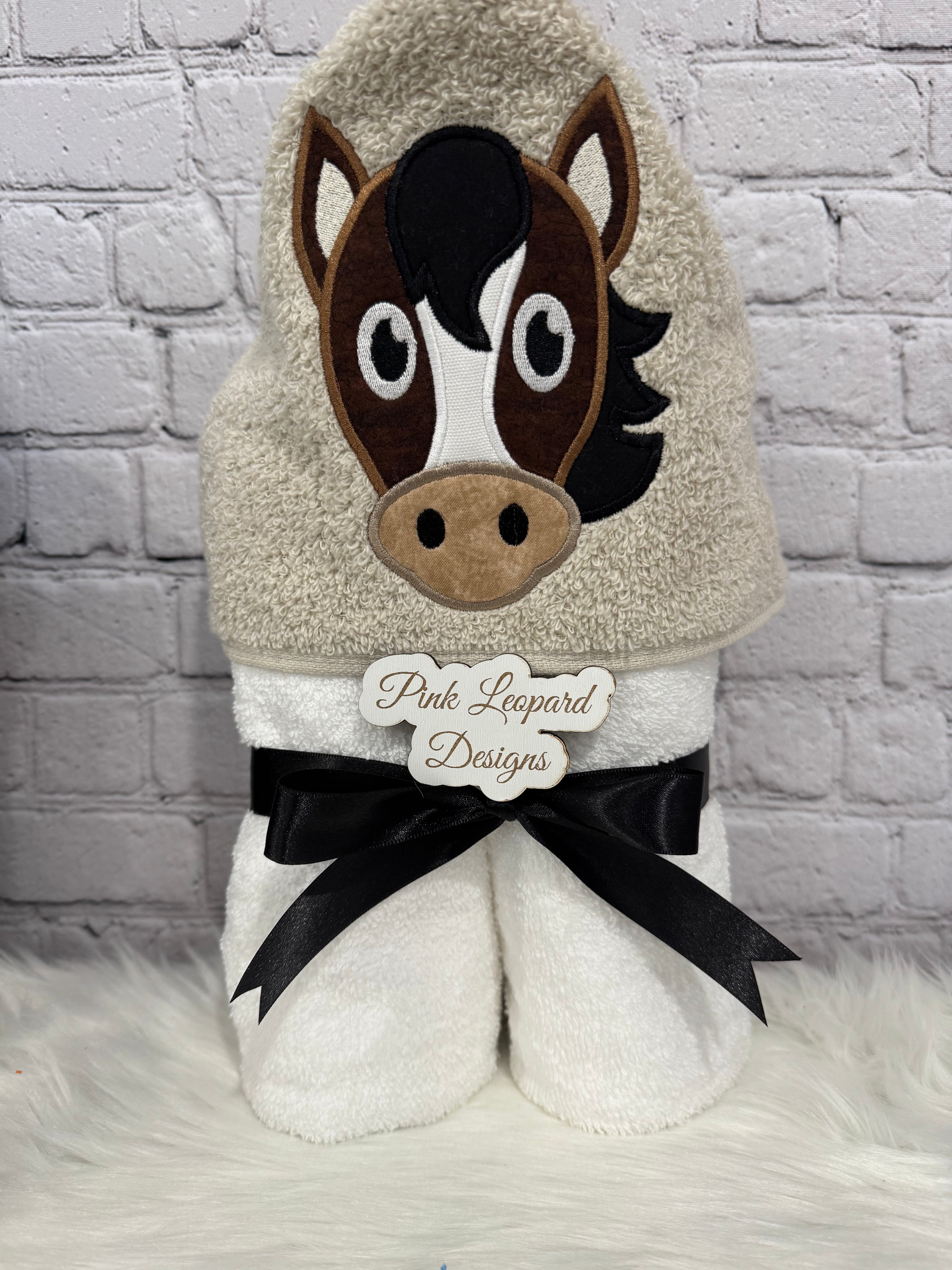 Bath Buddies Hooded Brown Horse Bath Towel