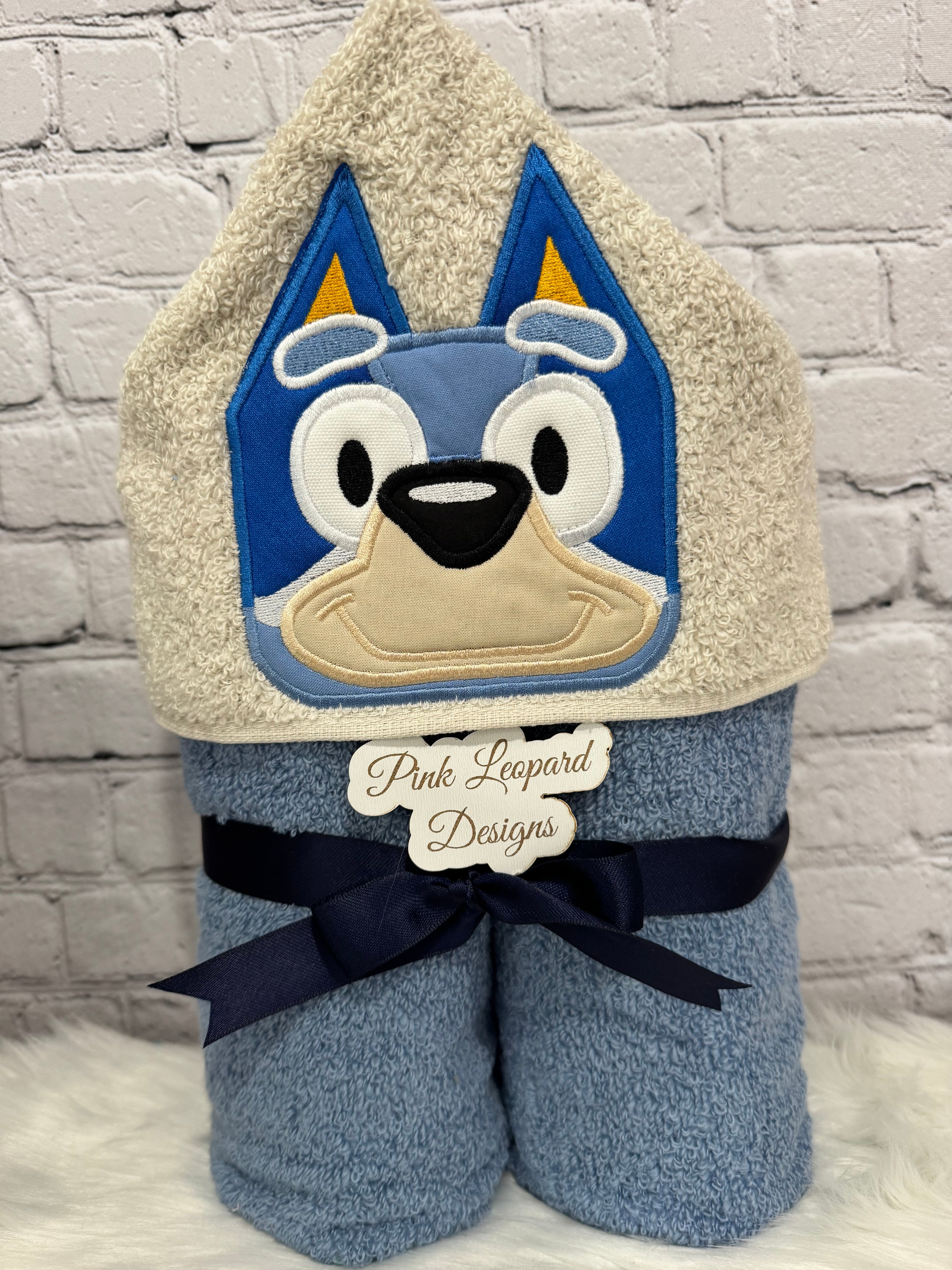 Bath Buddies Hooded Blue Dog Bath Towel