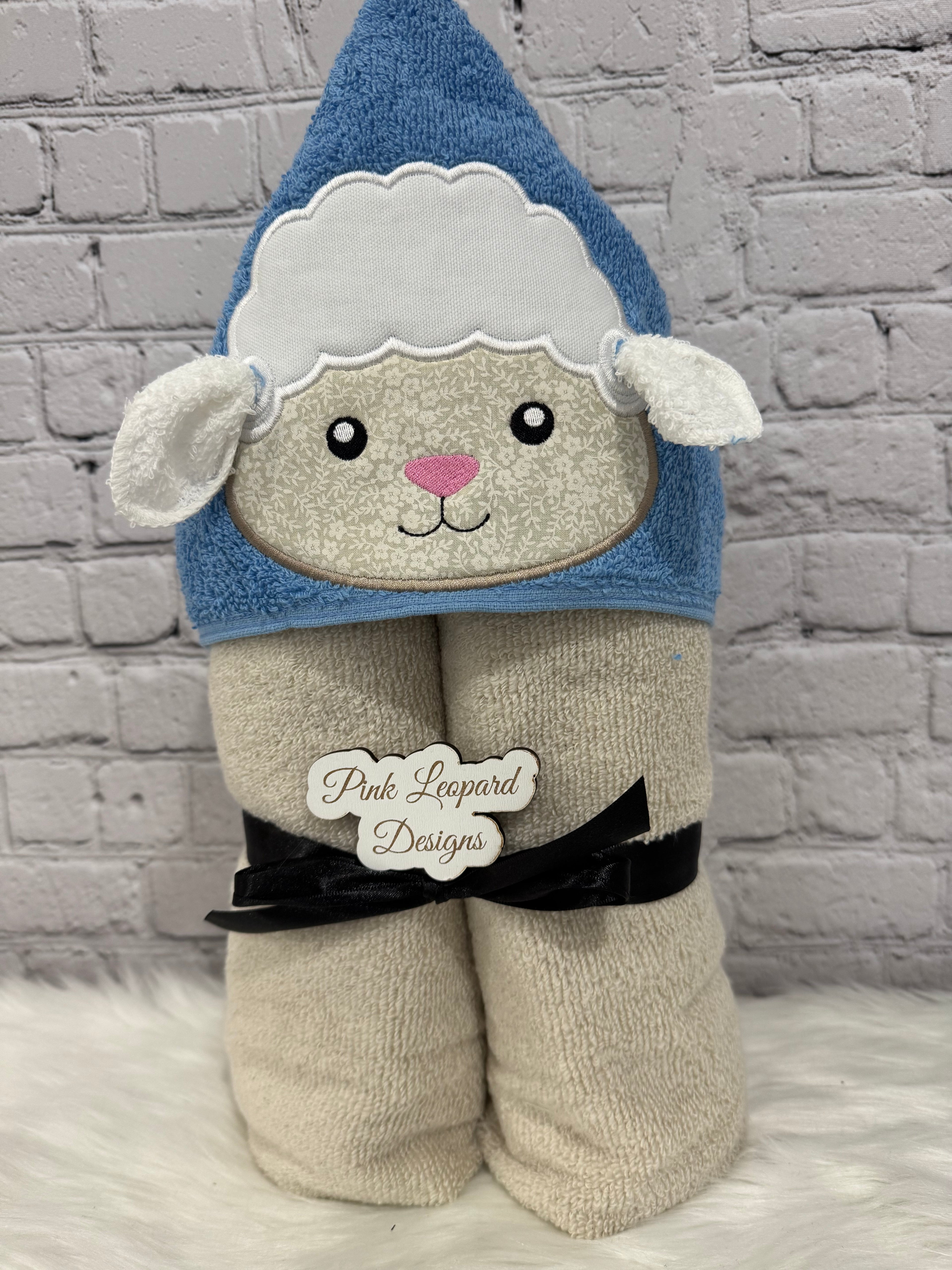 Bath Buddies Hooded Lamb Bath Towel