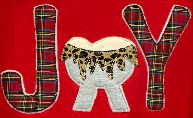 Red Joy Crewneck-Embroidered