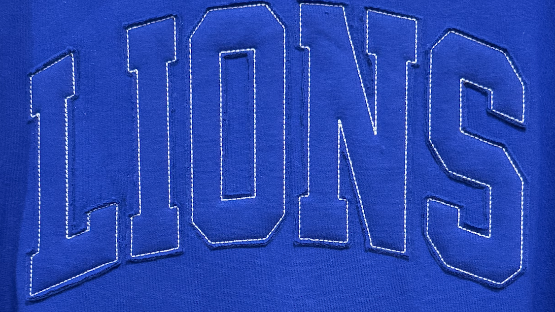 Lions Tone on Tone Hooded Sweatshirt-Embroidered