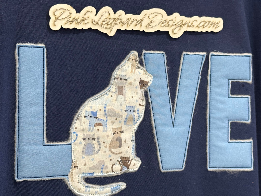 Love Cat Tshirt-Embroidered
