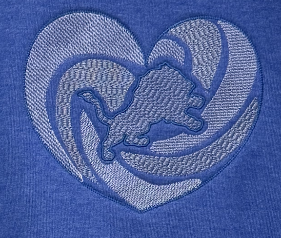 Lions Heart Crewneck Sweatshirt-Embroidered