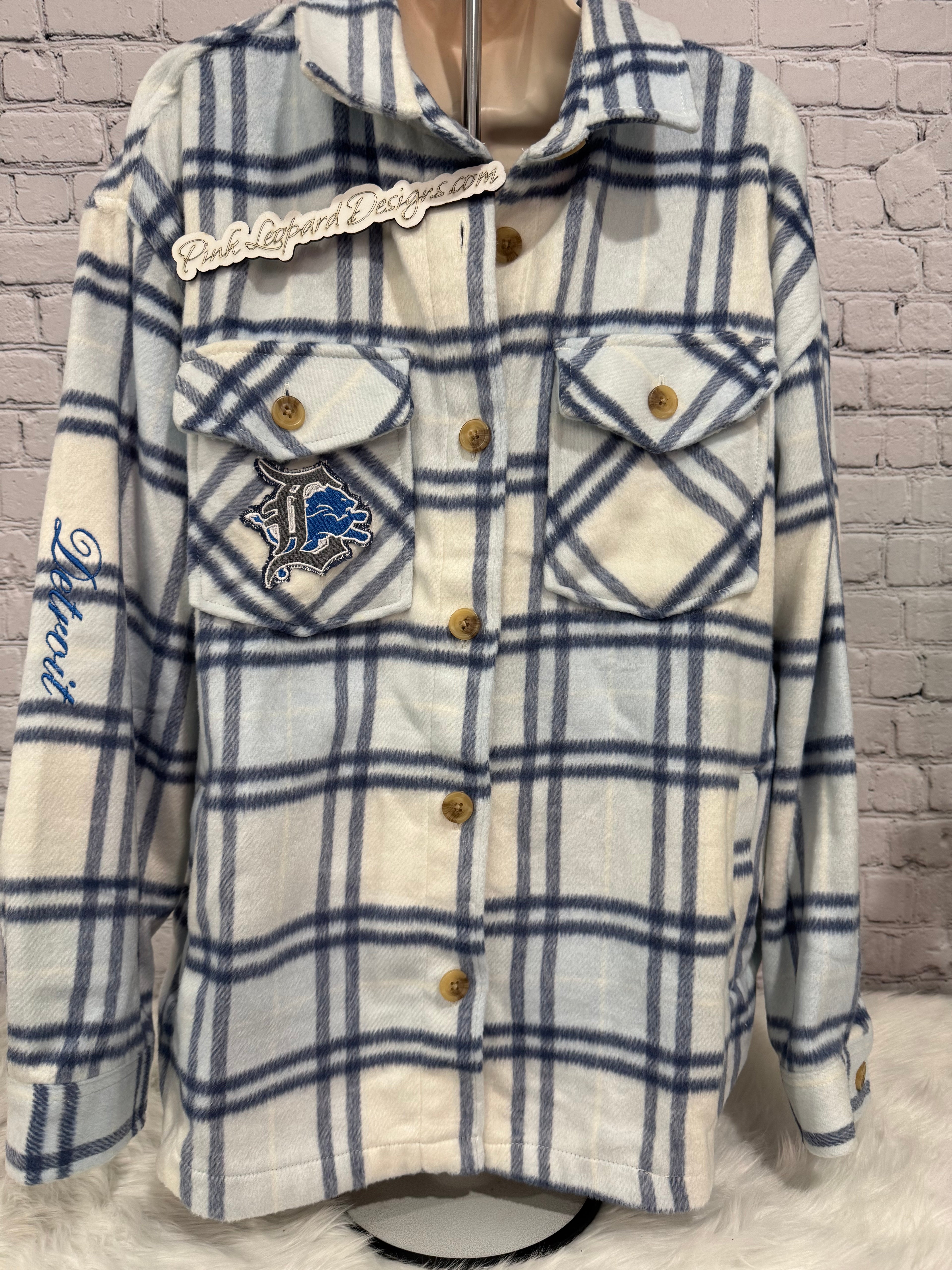 Lions Womens Shacket-Embroidered