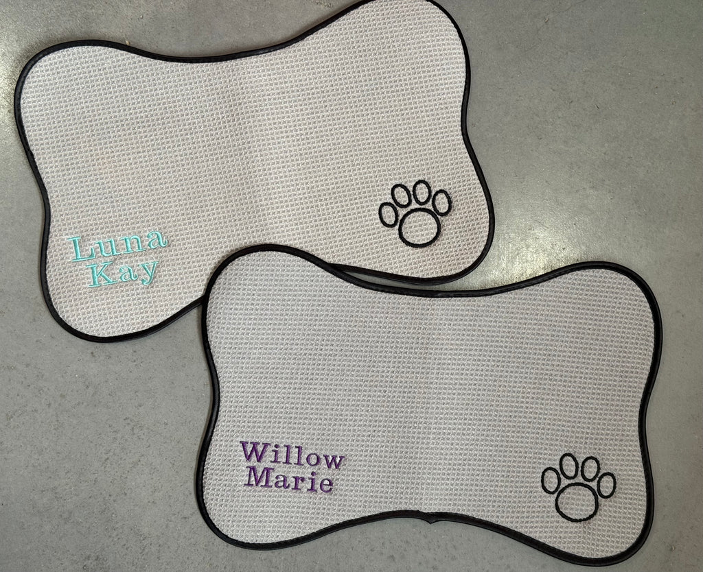 Pet mats with name-Embroidered