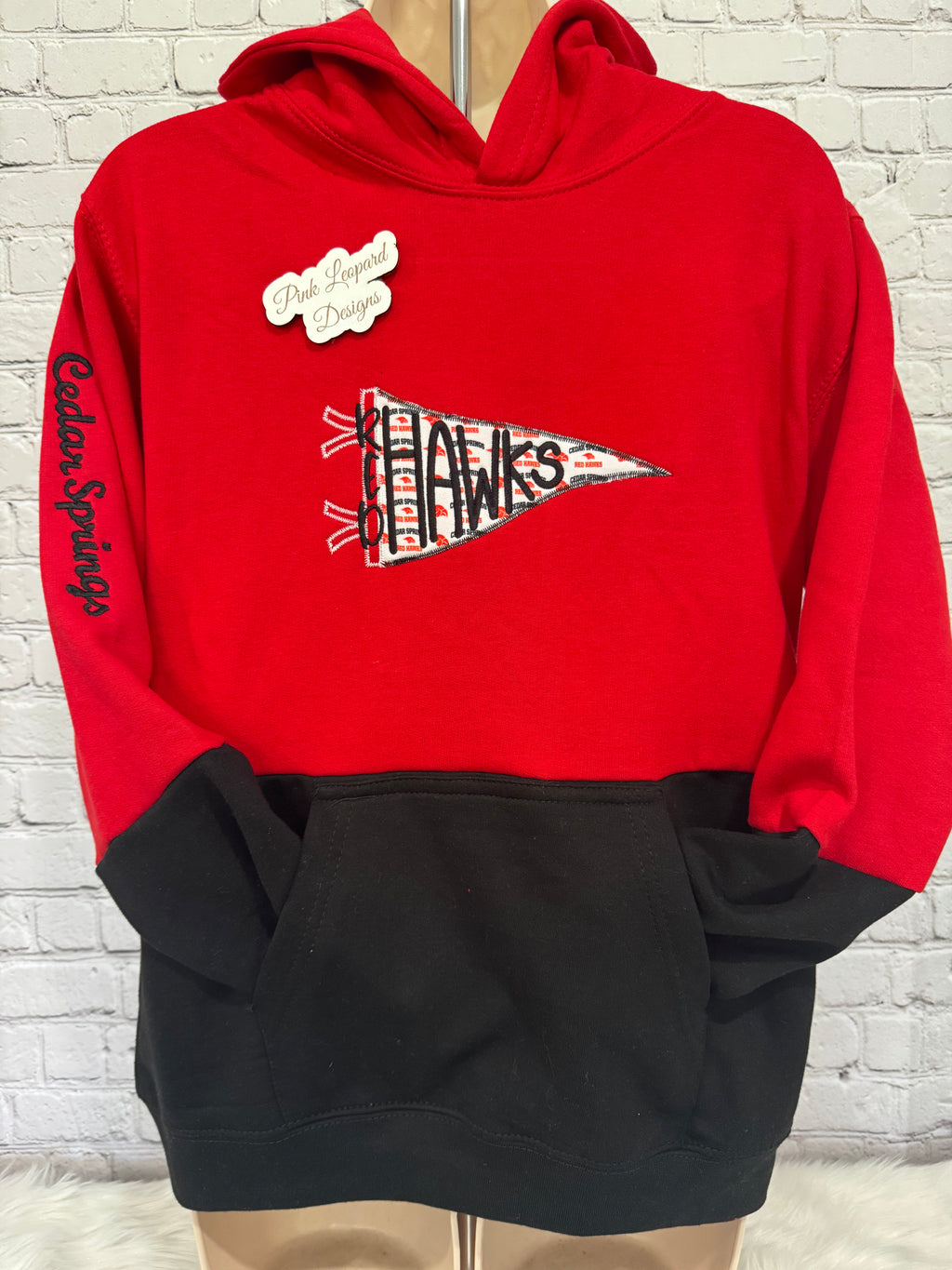 Cedar Springs Red Hawks banner-Embroidered