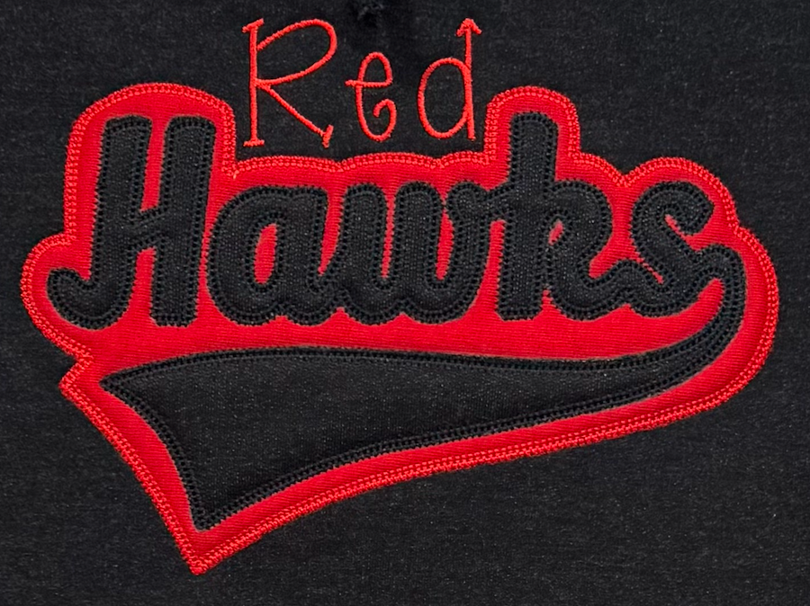 Cedar Springs Red Hawks Double Stacked Fleece-embroidered