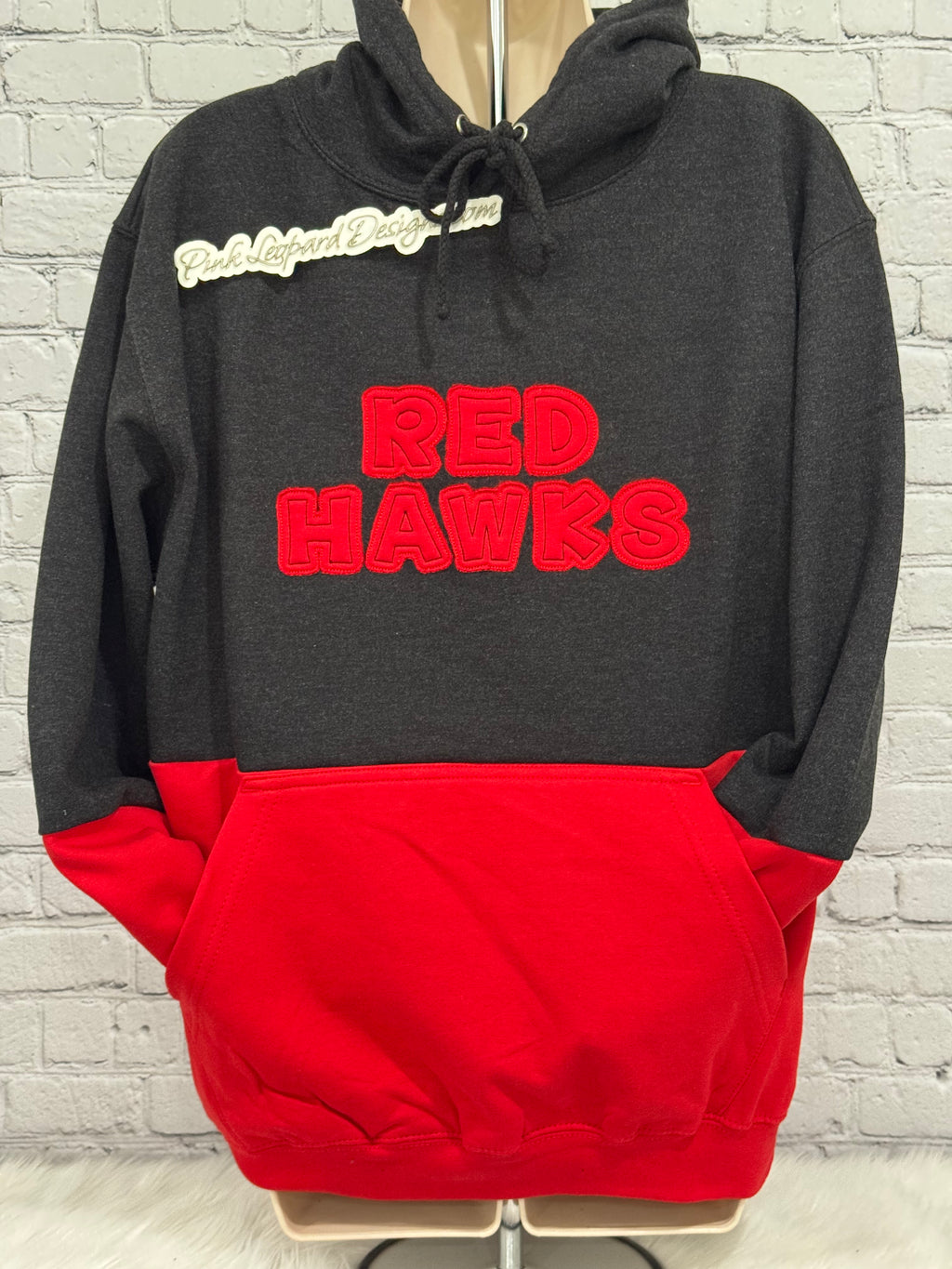 Cedar Springs Red Hawks Double Fleece Raggy Design-Embroidered