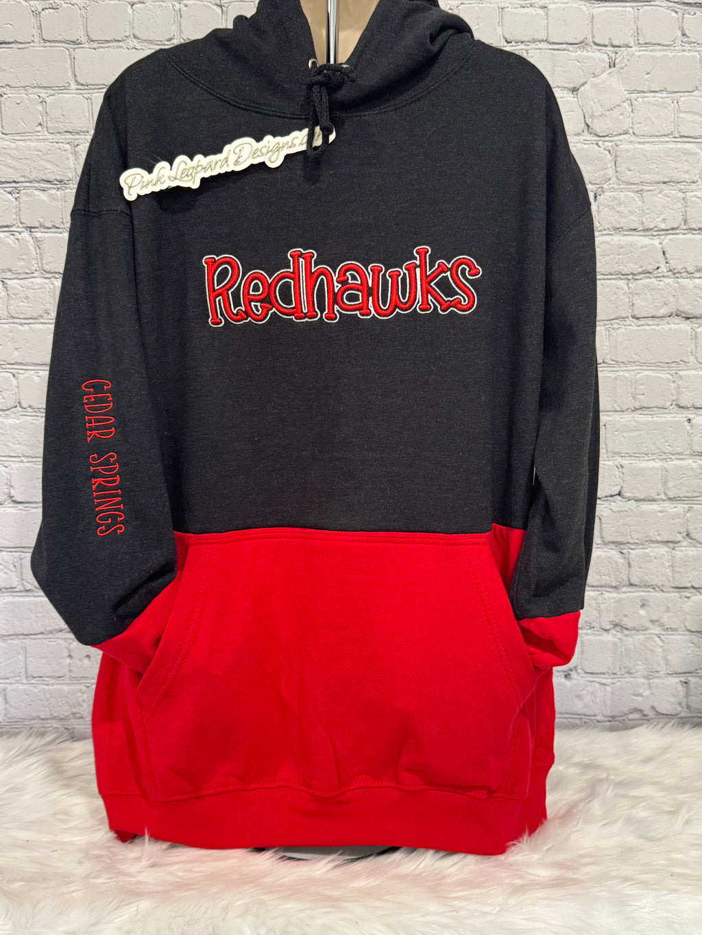 Cedar Springs Red Hawks Puff Lettering-Embroidered