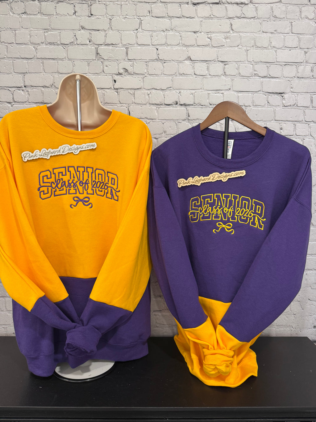 Senior 2026 School Colors Sweatshirt-Embroidered SALE