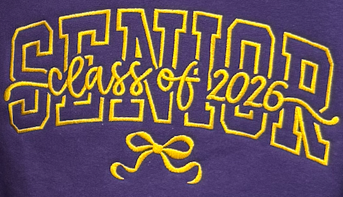 Senior 2026 School Colors Sweatshirt-Embroidered SALE