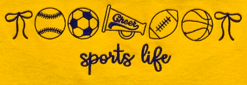 Sports Life Tshirt-Embroidered