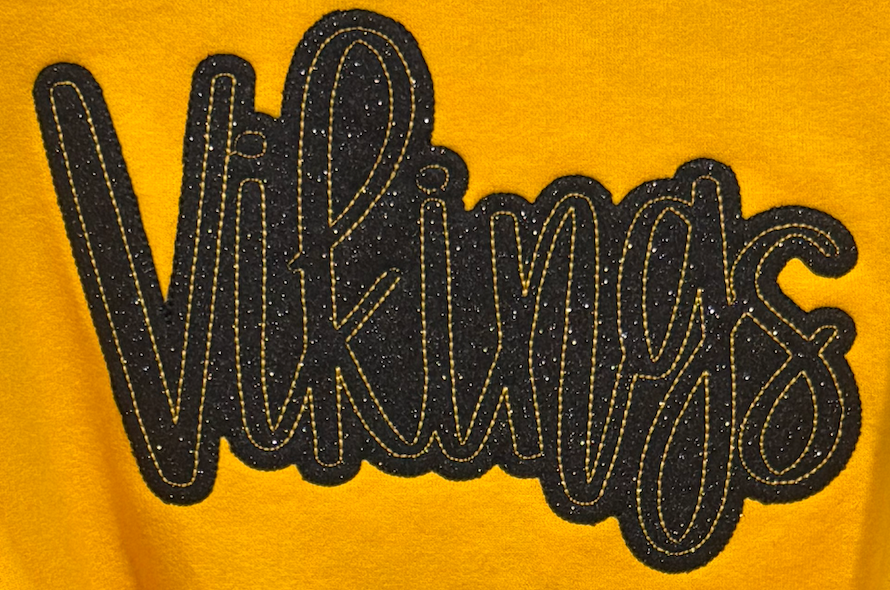 Tri County Vikings Bling Sweatshirt-Embroidered