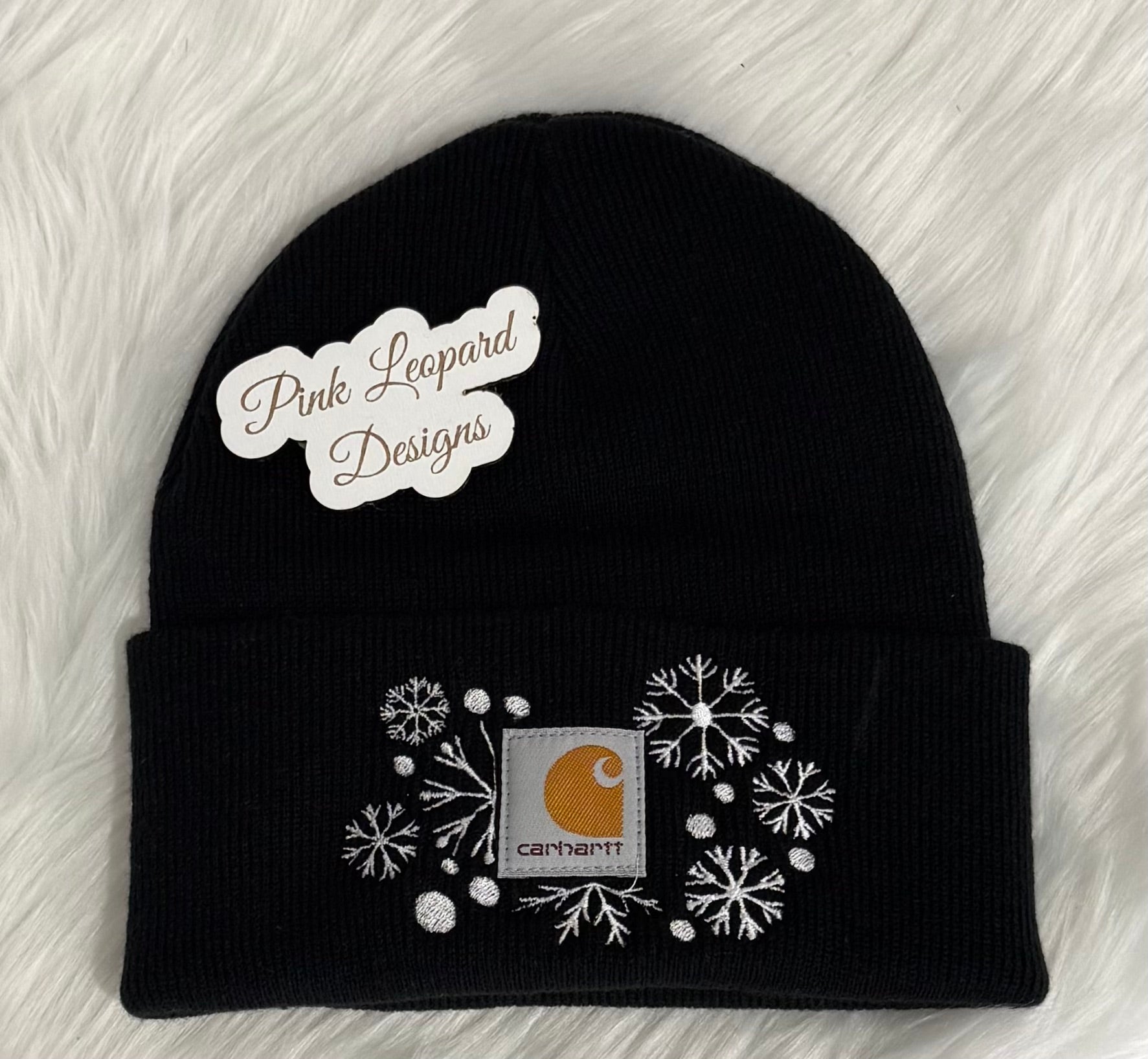 Carhartt Beanie, White Snowflakes