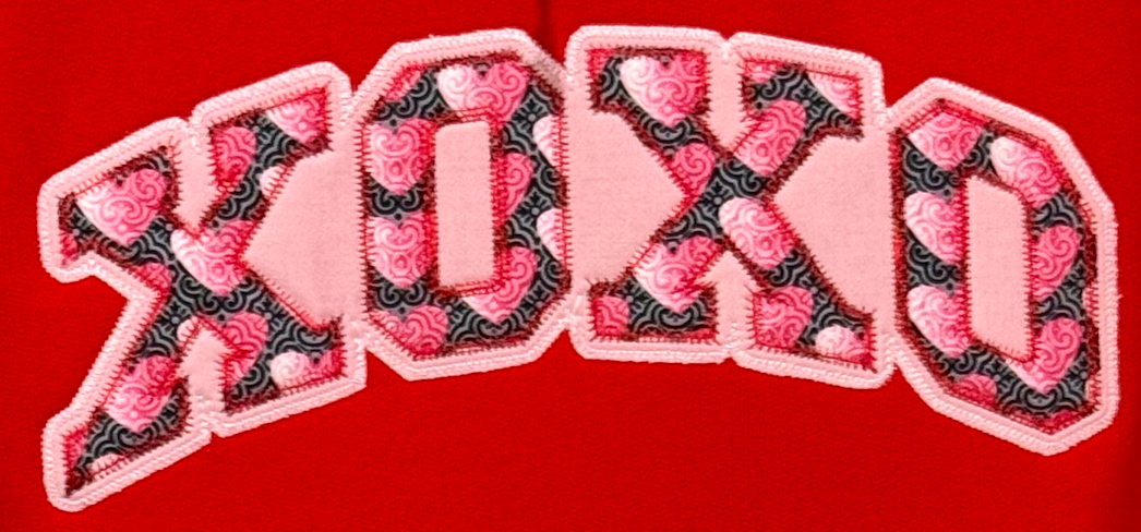 XOXO Appliqued Sweatshirt-Embroidered