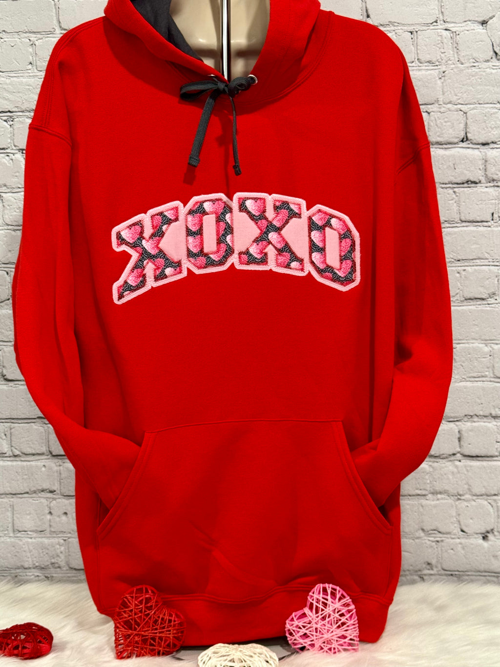 XOXO Appliqued Sweatshirt-Embroidered