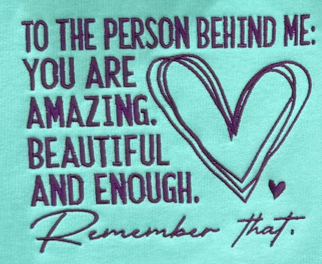 You are Enough Hooded Sweatshirt-Embroidered