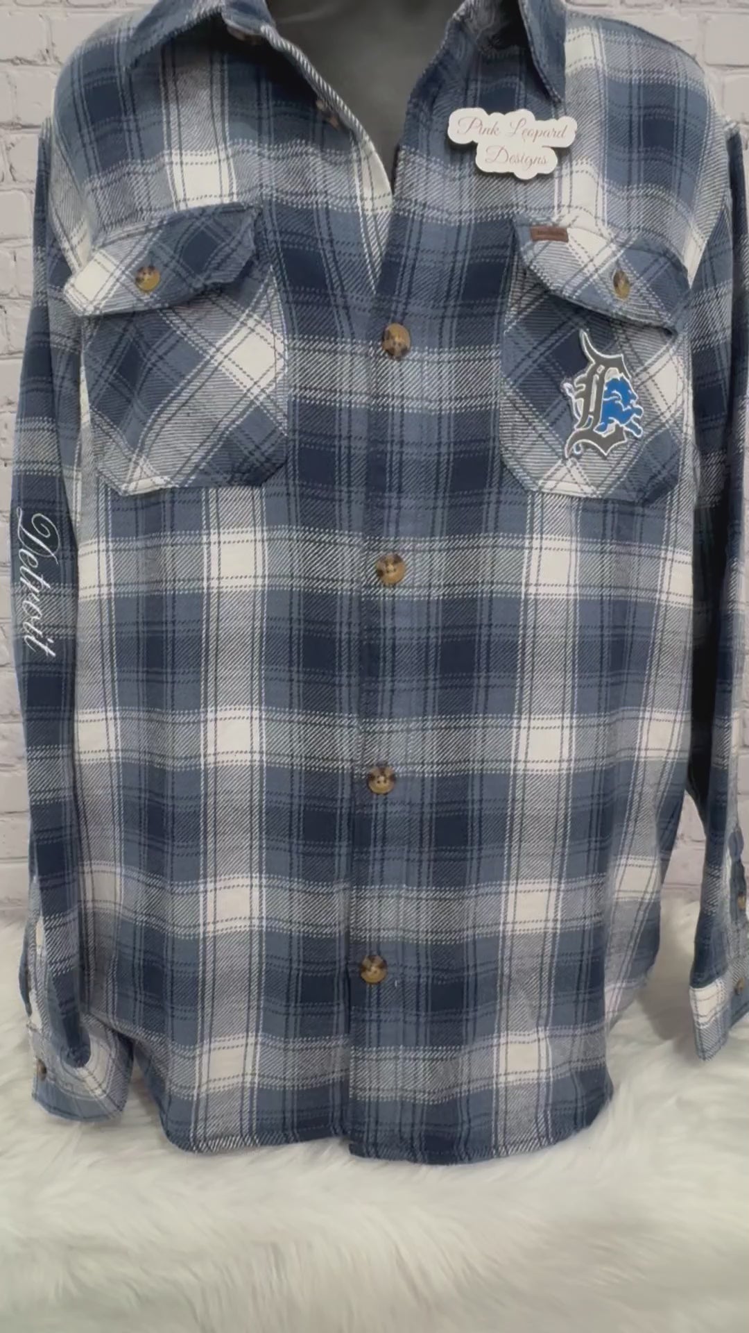 Lions Flannel Shirt Jacket-Embroidered