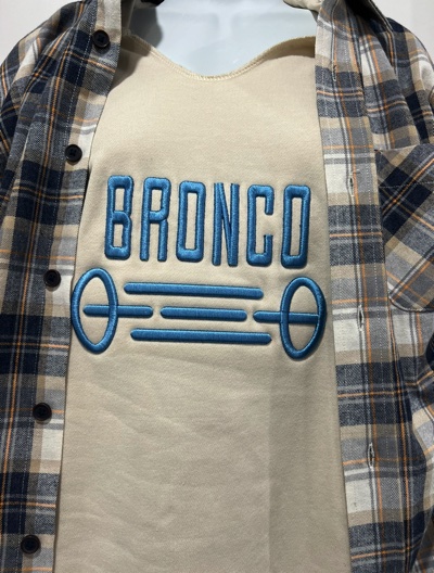 Bronco Puff Embroidered 60/40 Hooded Sweatshirt-