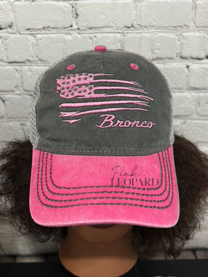 Bronco waving flag Ballcap-