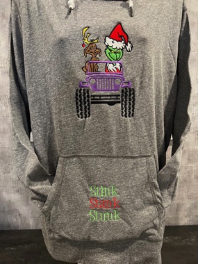 Jeep Grinchmas Hooded 50/50 Sweatshirt-